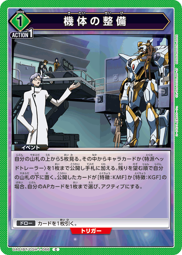 UA01BT/CGH-1-066 機体の整備 C - トレカの万国