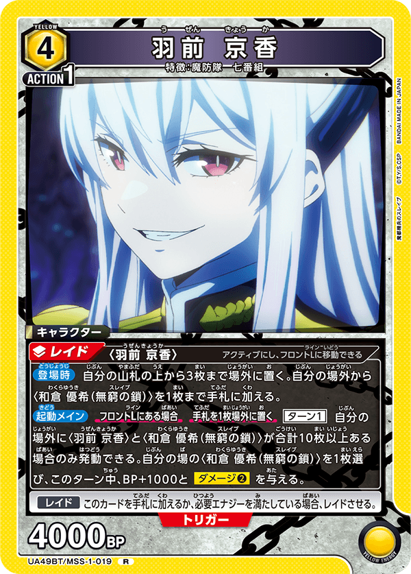 UA49BT/MSS-1-019 Kyoka Uzen R