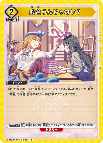 EX13BT/GIM-2-040 Suits you, doesn't it? C