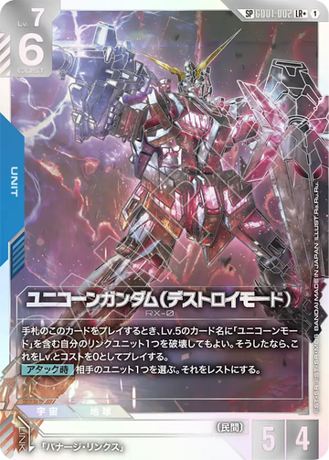 GD01-002 ユニコーンガンダム（デストロイモード） LR+