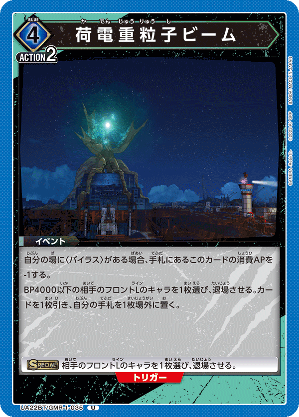 UA22BT/GMR-1-035 荷電重粒子ビーム U