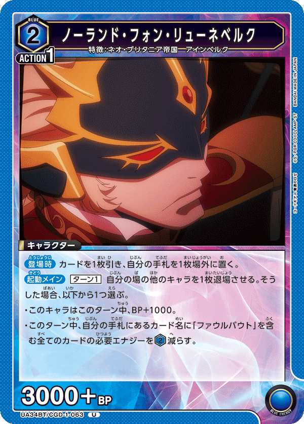 UA34BT/CGD-1-063 ノーランド・フォン・リューネベルク U - トレカの万国