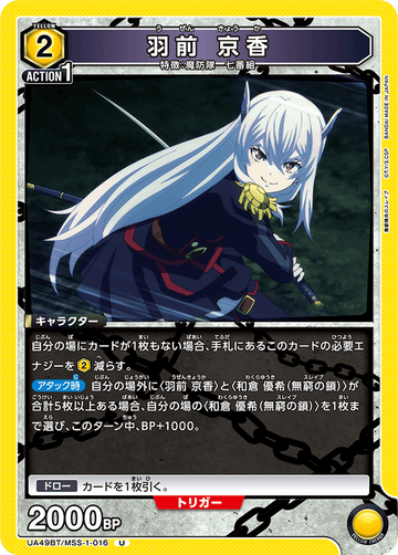 UA49BT/MSS-1-016 Kyoka Uzen U