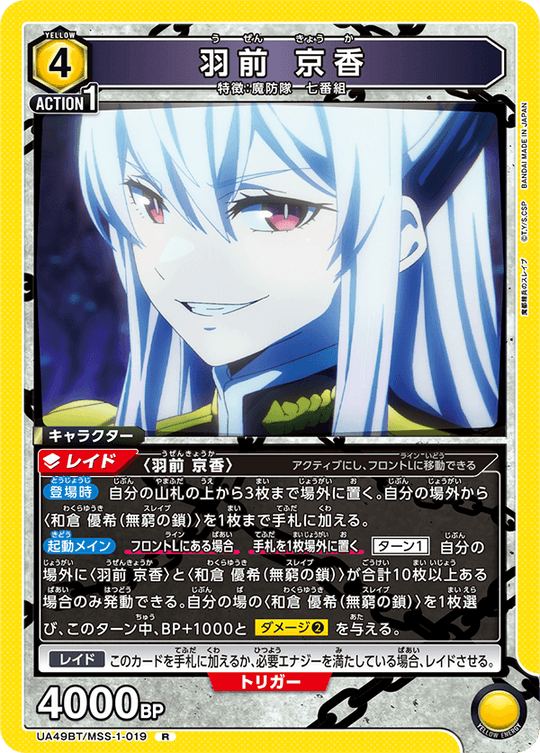 UA49BT/MSS-1-019 Kyoka Uzen R