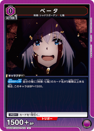 UA52BT/KJN-1-072 ベータ U