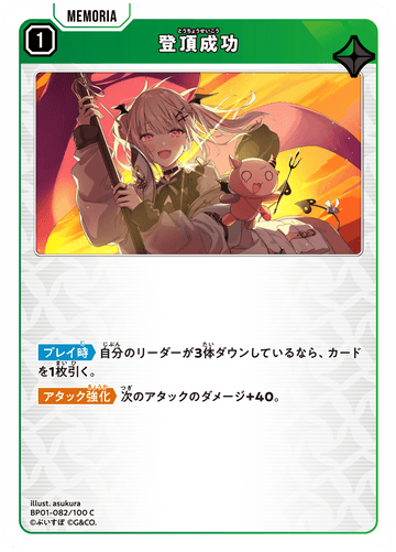 BP01-082/100 C 登頂成功